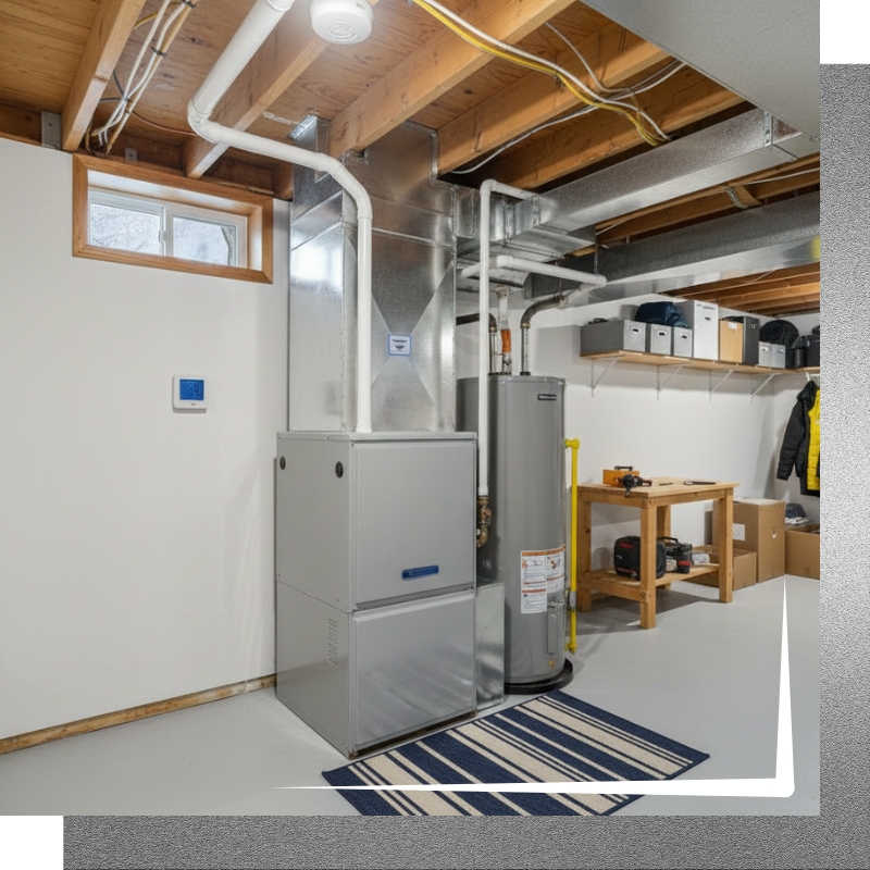 Heater in a basement