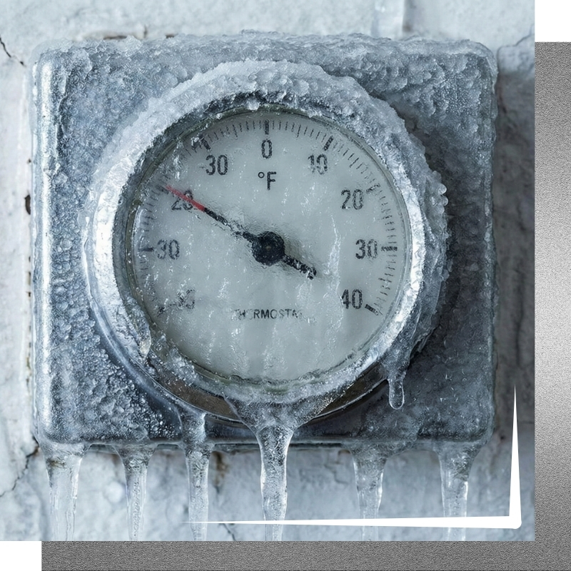 A frozen thermostat